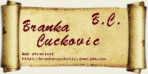 Branka Čučković vizit kartica